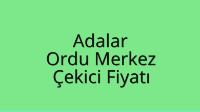 Adalar Çekici Fiyatı – Ordu Merkez Oto Kurtarıcı Ücreti
