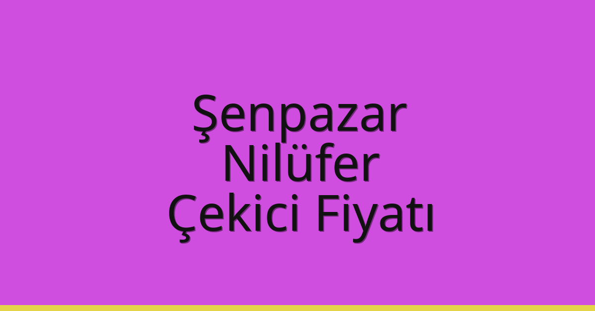 Şenpazar Çekici Fiyatı – Nilüfer Oto Kurtarıcı Ücreti