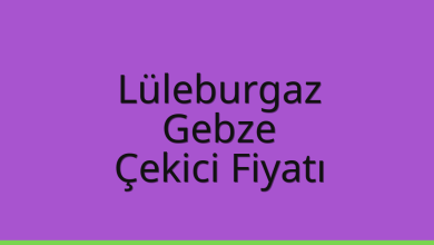 Lüleburgaz Çekici Fiyatı – Gebze Oto Kurtarıcı Ücreti