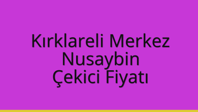 Kırklareli Merkez Çekici Fiyatı – Nusaybin Oto Kurtarıcı Ücreti