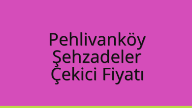 Pehlivanköy Çekici Fiyatı – Şehzadeler Oto Kurtarıcı Ücreti