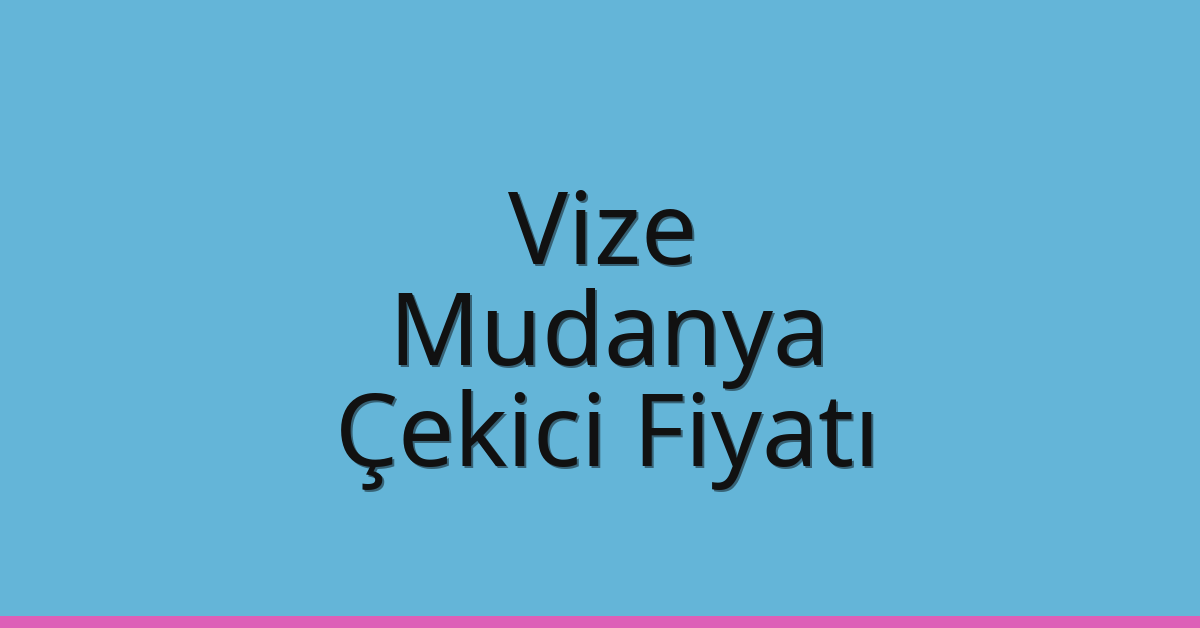 Vize Çekici Fiyatı – Mudanya Oto Kurtarıcı Ücreti