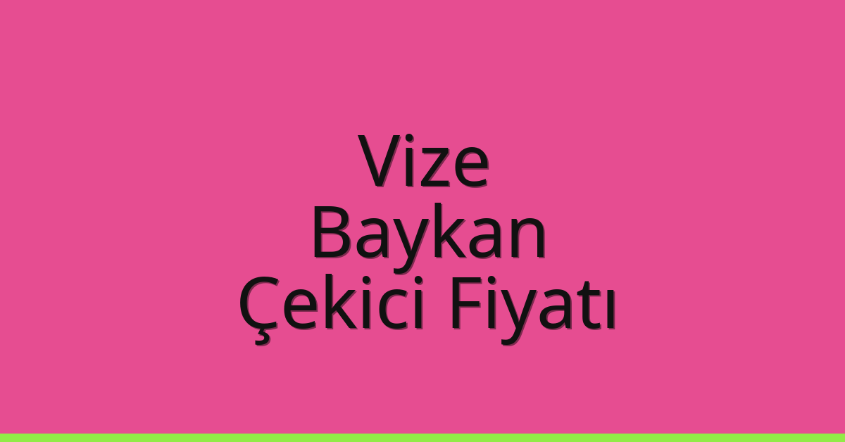 Vize Çekici Fiyatı – Baykan Oto Kurtarıcı Ücreti