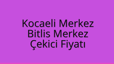 Kocaeli Merkez Çekici Fiyatı – Bitlis Merkez Oto Kurtarıcı Ücreti