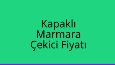 Kapaklı Çekici Fiyatı – Marmara Oto Kurtarıcı Ücreti