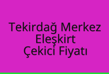 Tekirdağ Merkez Çekici Fiyatı – Eleşkirt Oto Kurtarıcı Ücreti