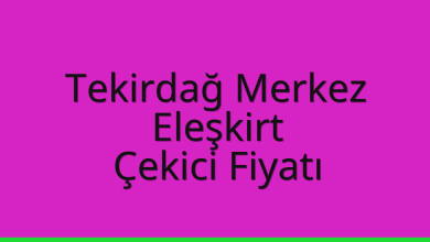 Tekirdağ Merkez Çekici Fiyatı – Eleşkirt Oto Kurtarıcı Ücreti