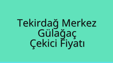 Tekirdağ Merkez Çekici Fiyatı – Gülağaç Oto Kurtarıcı Ücreti