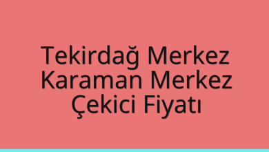 Tekirdağ Merkez Çekici Fiyatı – Karaman Merkez Oto Kurtarıcı Ücreti
