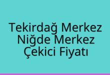 Tekirdağ Merkez Çekici Fiyatı – Niğde Merkez Oto Kurtarıcı Ücreti