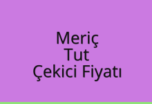 Meriç Çekici Fiyatı – Tut Oto Kurtarıcı Ücreti