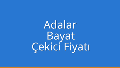 Adalar Çekici Fiyatı – Bayat Oto Kurtarıcı Ücreti