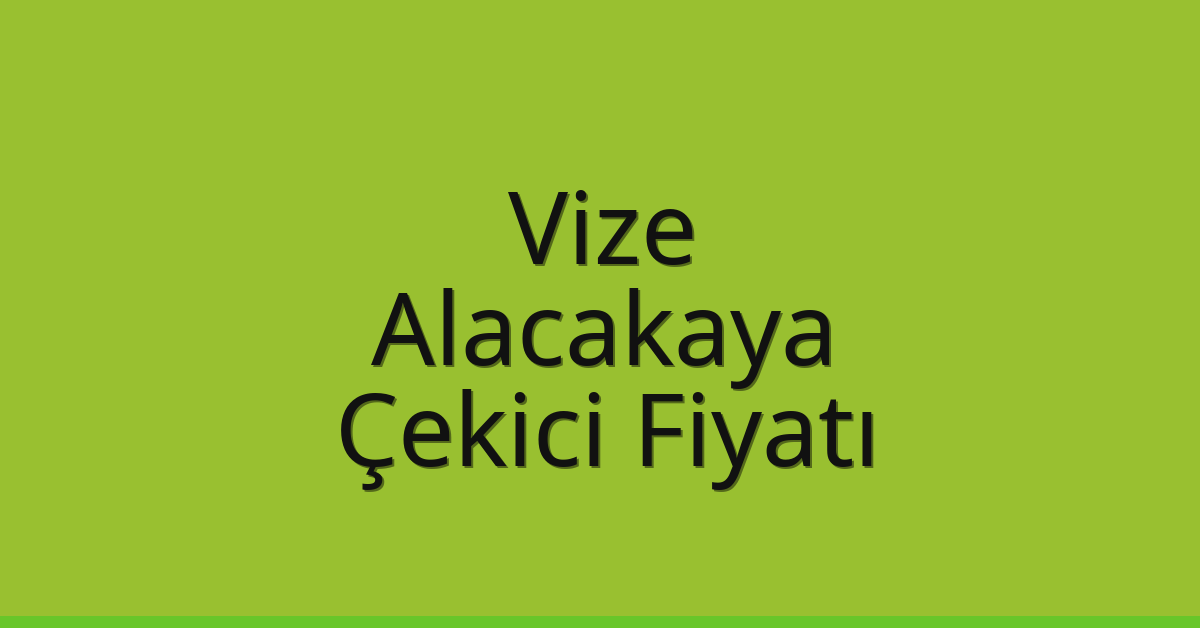 Vize Çekici Fiyatı – Alacakaya Oto Kurtarıcı Ücreti