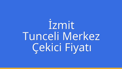 İzmit Çekici Fiyatı – Tunceli Merkez Oto Kurtarıcı Ücreti