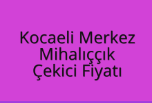 Kocaeli Merkez Çekici Fiyatı – Mihalıççık Oto Kurtarıcı Ücreti