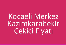 Kocaeli Merkez Çekici Fiyatı – Kazımkarabekir Oto Kurtarıcı Ücreti