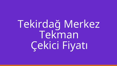 Tekirdağ Merkez Çekici Fiyatı – Tekman Oto Kurtarıcı Ücreti