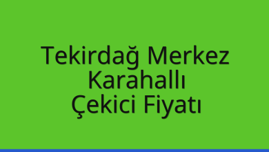 Tekirdağ Merkez Çekici Fiyatı – Karahallı Oto Kurtarıcı Ücreti