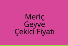 Meriç Çekici Fiyatı – Geyve Oto Kurtarıcı Ücreti