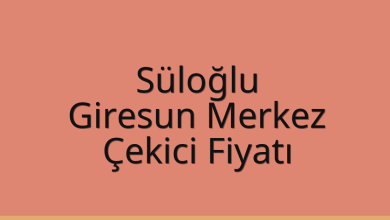 Süloğlu Çekici Fiyatı – Giresun Merkez Oto Kurtarıcı Ücreti