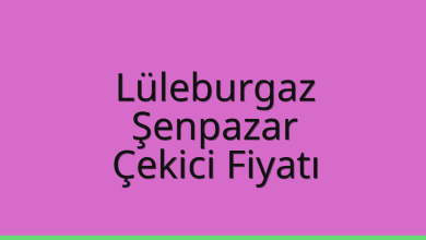 Lüleburgaz Çekici Fiyatı – Şenpazar Oto Kurtarıcı Ücreti