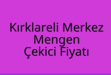 Kırklareli Merkez Çekici Fiyatı – Mengen Oto Kurtarıcı Ücreti