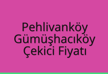 Pehlivanköy Çekici Fiyatı – Gümüşhacıköy Oto Kurtarıcı Ücreti
