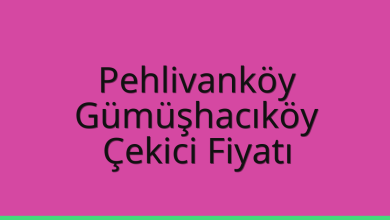 Pehlivanköy Çekici Fiyatı – Gümüşhacıköy Oto Kurtarıcı Ücreti
