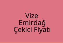 Vize Çekici Fiyatı – Emirdağ Oto Kurtarıcı Ücreti
