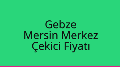 Gebze Çekici Fiyatı – Mersin Merkez Oto Kurtarıcı Ücreti