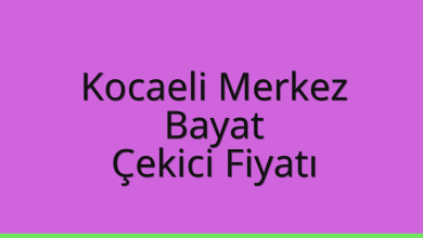 Kocaeli Merkez Çekici Fiyatı – Bayat Oto Kurtarıcı Ücreti