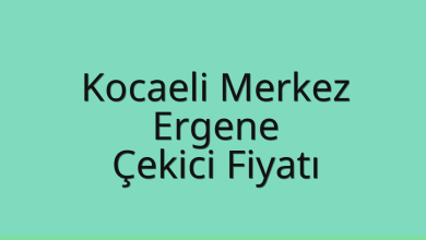 Kocaeli Merkez Çekici Fiyatı – Ergene Oto Kurtarıcı Ücreti