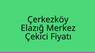 Çerkezköy Çekici Fiyatı – Elazığ Merkez Oto Kurtarıcı Ücreti