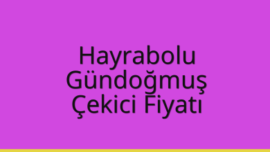 Hayrabolu Çekici Fiyatı – Gündoğmuş Oto Kurtarıcı Ücreti