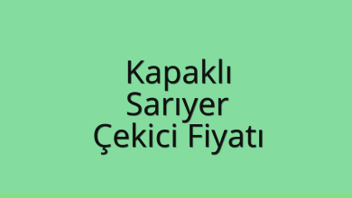 Kapaklı Çekici Fiyatı – Sarıyer Oto Kurtarıcı Ücreti
