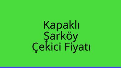 Kapaklı Çekici Fiyatı – Şarköy Oto Kurtarıcı Ücreti