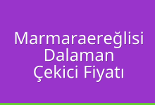 Marmaraereğlisi Çekici Fiyatı – Dalaman Oto Kurtarıcı Ücreti