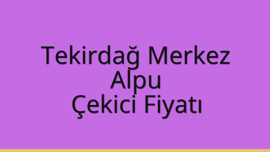 Tekirdağ Merkez Çekici Fiyatı – Alpu Oto Kurtarıcı Ücreti
