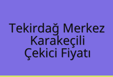 Tekirdağ Merkez Çekici Fiyatı – Karakeçili Oto Kurtarıcı Ücreti