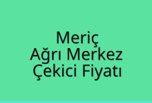 Meriç Çekici Fiyatı – Ağrı Merkez Oto Kurtarıcı Ücreti