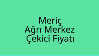 Meriç Çekici Fiyatı – Ağrı Merkez Oto Kurtarıcı Ücreti