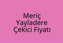 Meriç Çekici Fiyatı – Yayladere Oto Kurtarıcı Ücreti