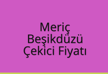 Meriç Çekici Fiyatı – Beşikdüzü Oto Kurtarıcı Ücreti