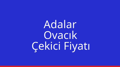 Adalar Çekici Fiyatı – Ovacık Oto Kurtarıcı Ücreti