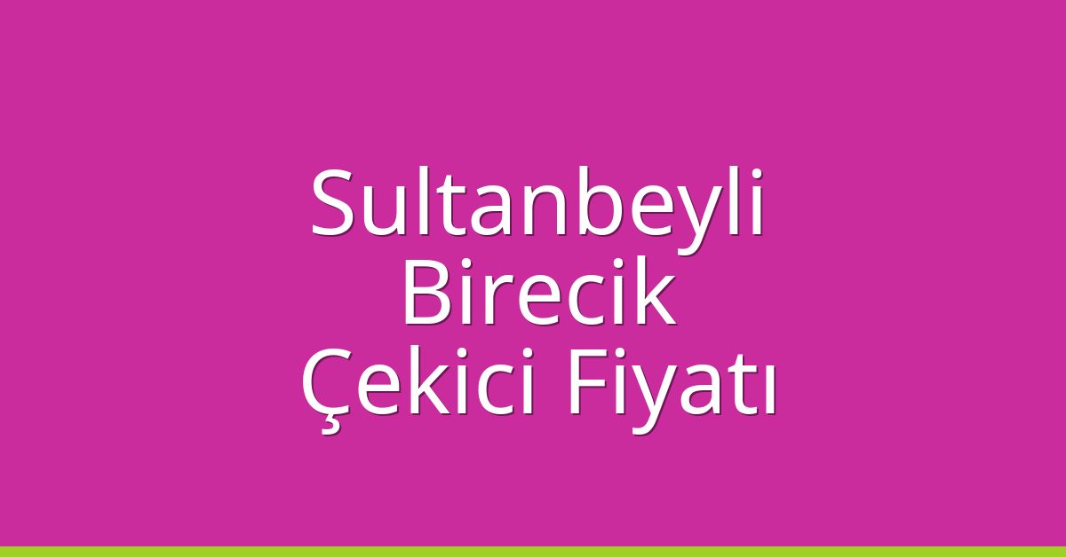 Sultanbeyli Çekici Fiyatı – Birecik Oto Kurtarıcı Ücreti