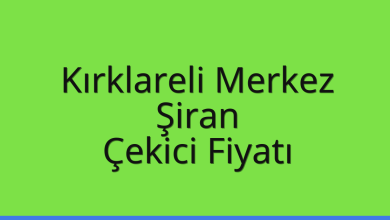 Kırklareli Merkez Çekici Fiyatı – Şiran Oto Kurtarıcı Ücreti