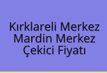 Kırklareli Merkez Çekici Fiyatı – Mardin Merkez Oto Kurtarıcı Ücreti