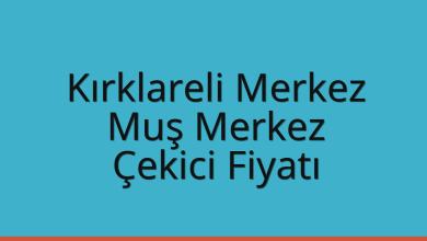 Kırklareli Merkez Çekici Fiyatı – Muş Merkez Oto Kurtarıcı Ücreti