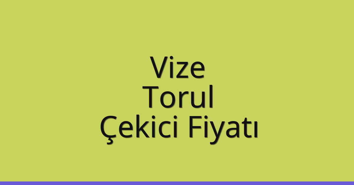 Vize Çekici Fiyatı – Torul Oto Kurtarıcı Ücreti
