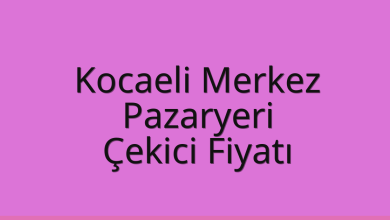 Kocaeli Merkez Çekici Fiyatı – Pazaryeri Oto Kurtarıcı Ücreti